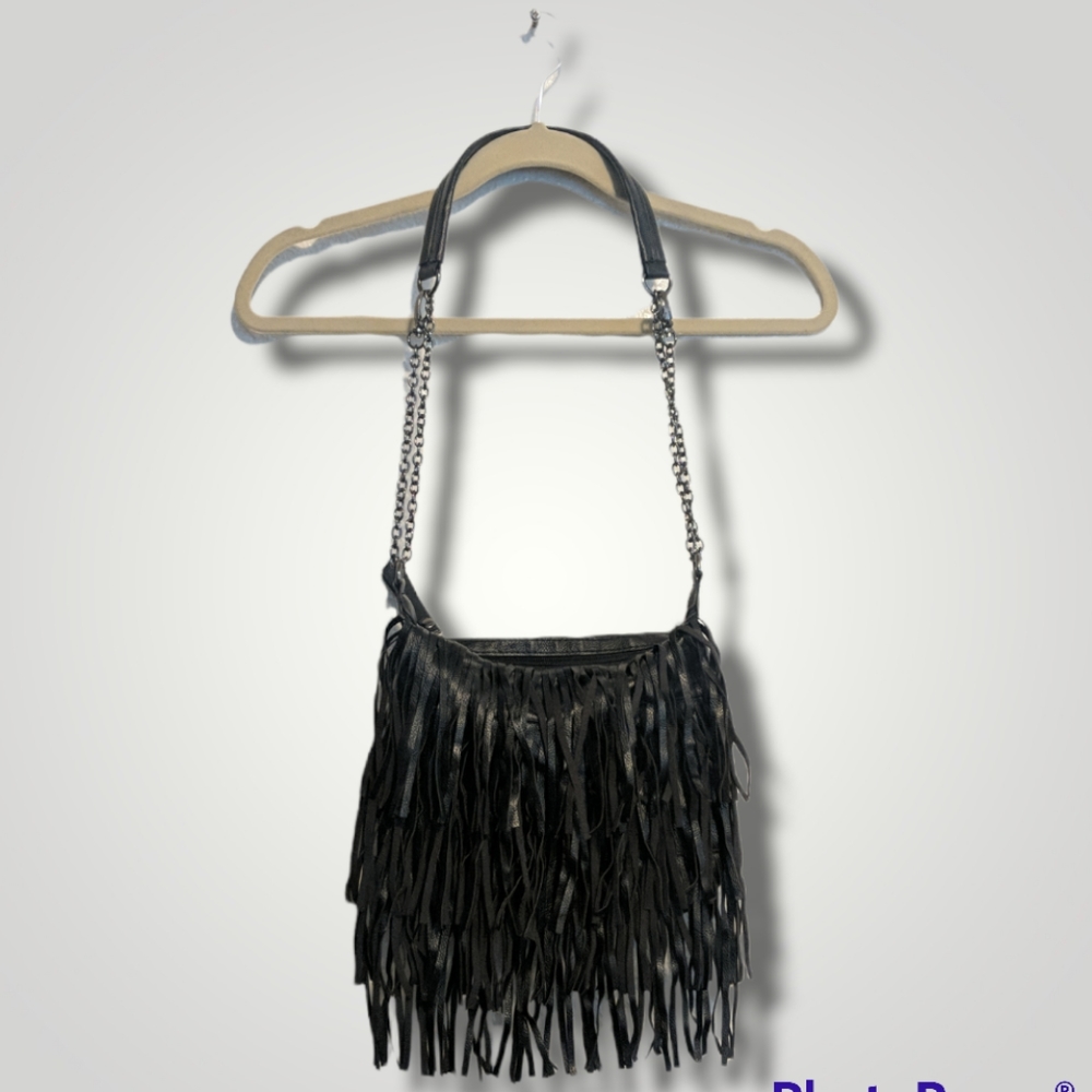 Madden Girl|| Black fringe crossbody bag